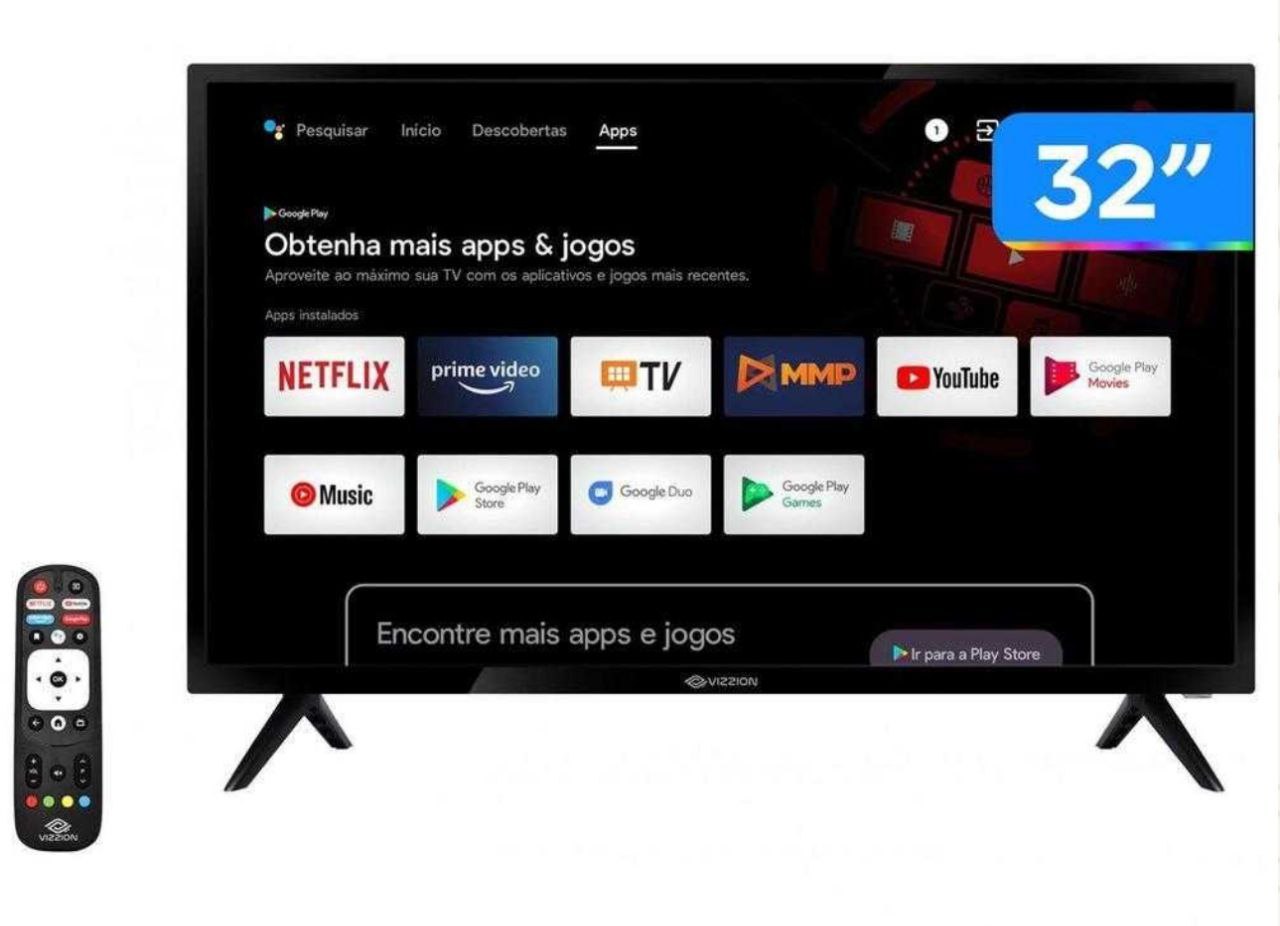  Smart TV 32” HD D-LED Rig Vizzion BR32D1SA  em até 12x sem juros 